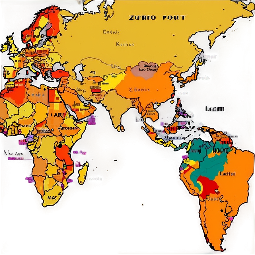 World Map Zones Of Conflict Png 95 PNG