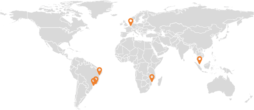World Mapwith Orange Markers PNG