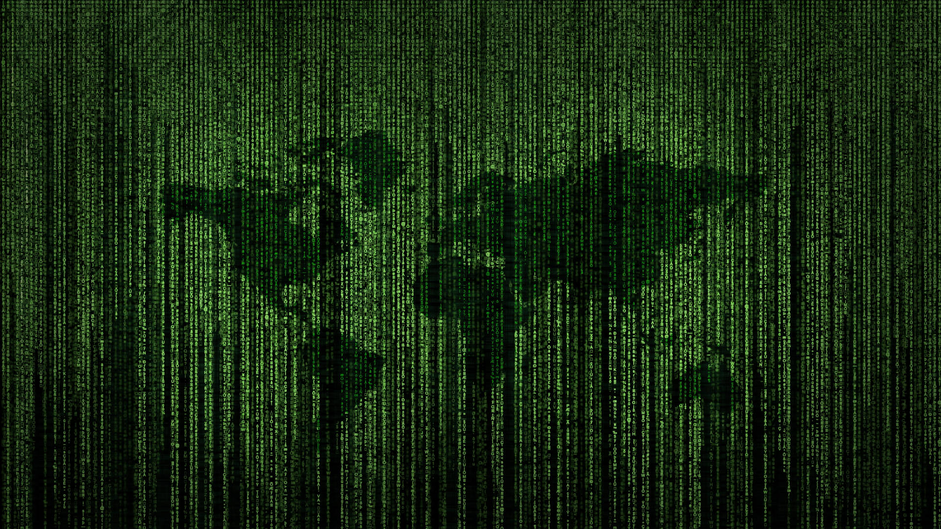 Verdensmatrix Kode Kort Hacker 4K Baggrund Wallpaper