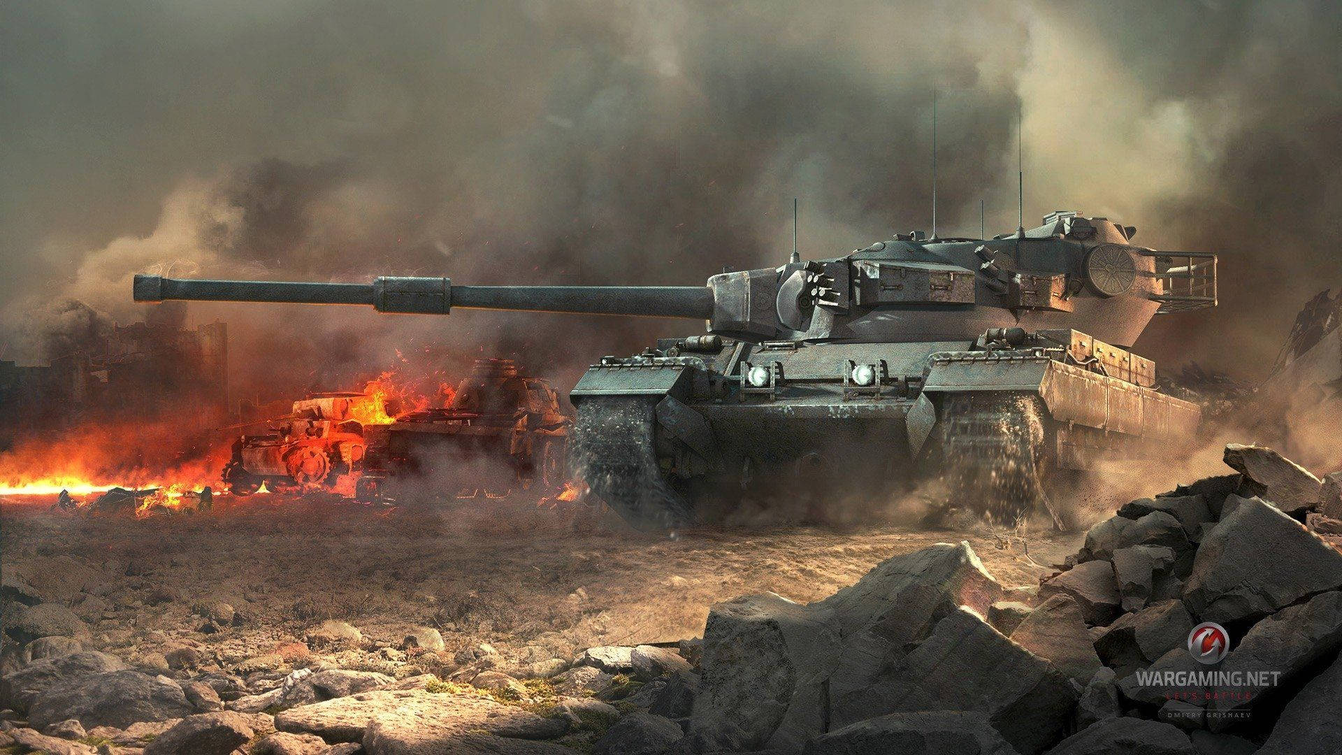 Epic World Of Tanks Battle Scene Wallpaper