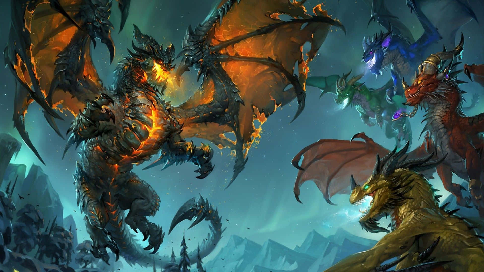 Mundode Warcraft Guerra De Dragones 1920x1080 Fondo de pantalla