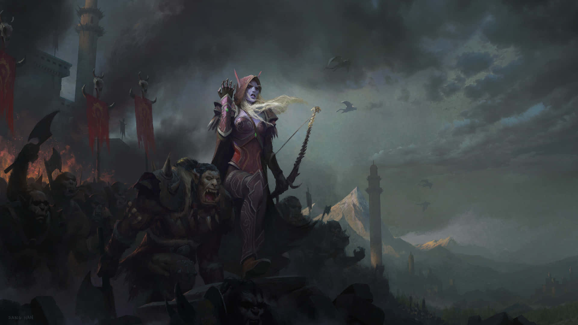 World Of Warcraft Dark Battle 1920x1080 Wallpaper