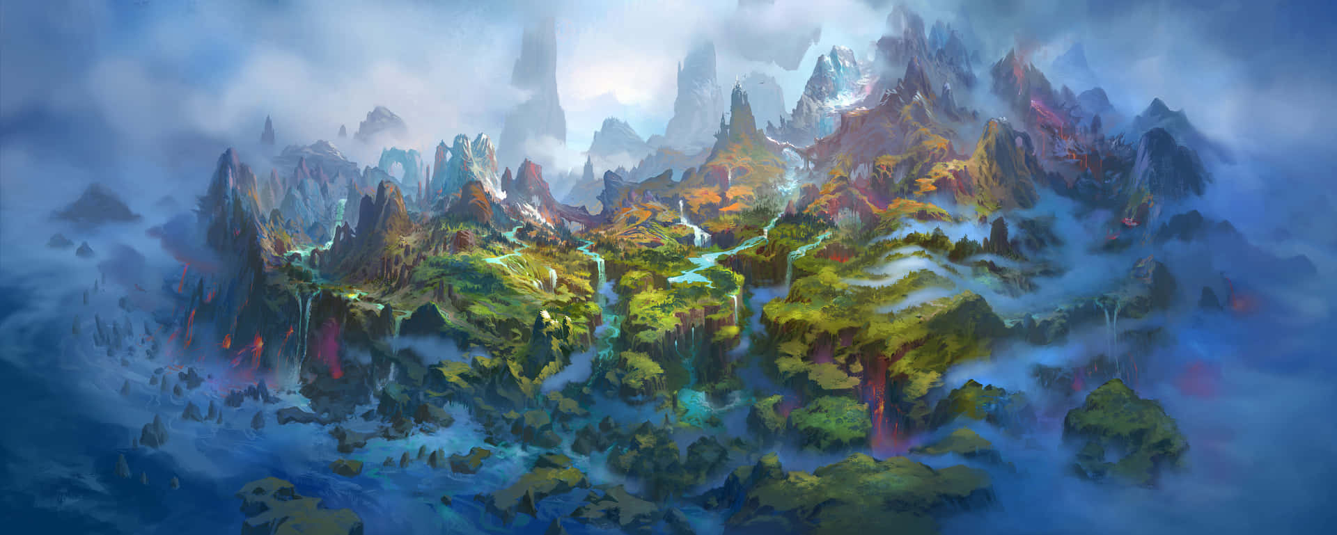 Worldof Warcraft Hintergrund In Der Größe Von 3982 X 1594