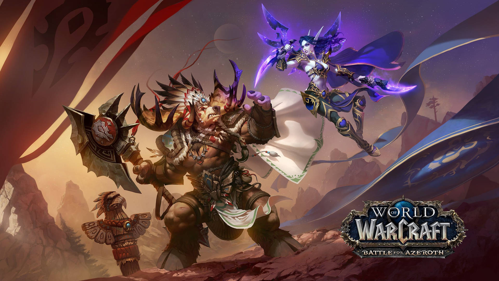 World Of Warcraft Battle For Azeroth Tauren Vs Elf