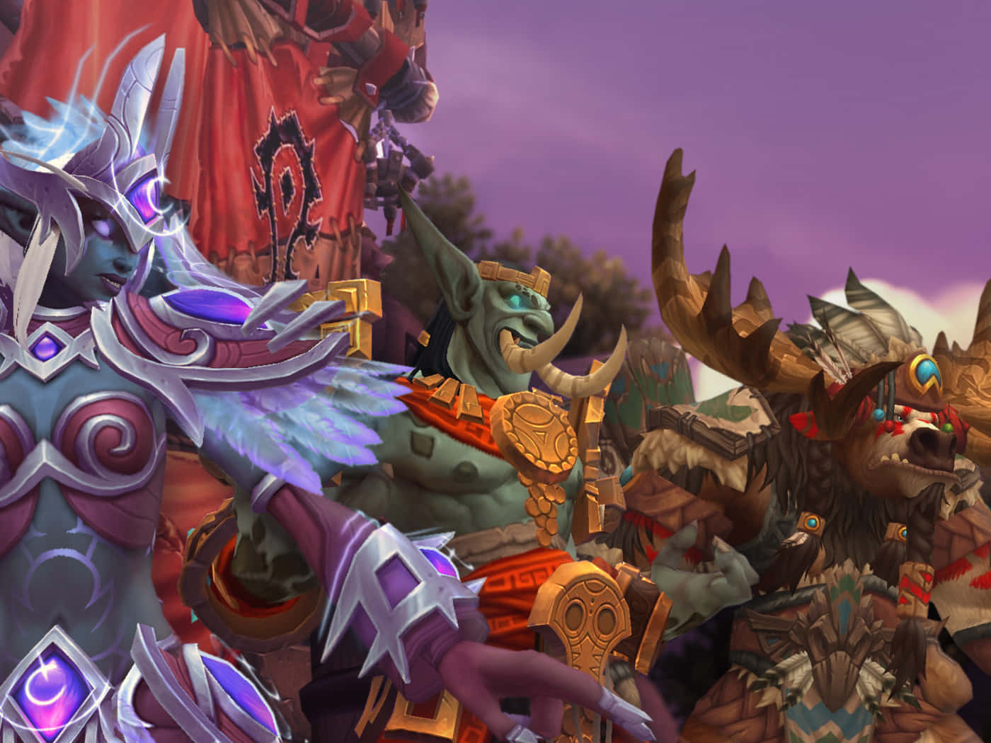 Epic Battle of World of Warcraft Races Wallpaper