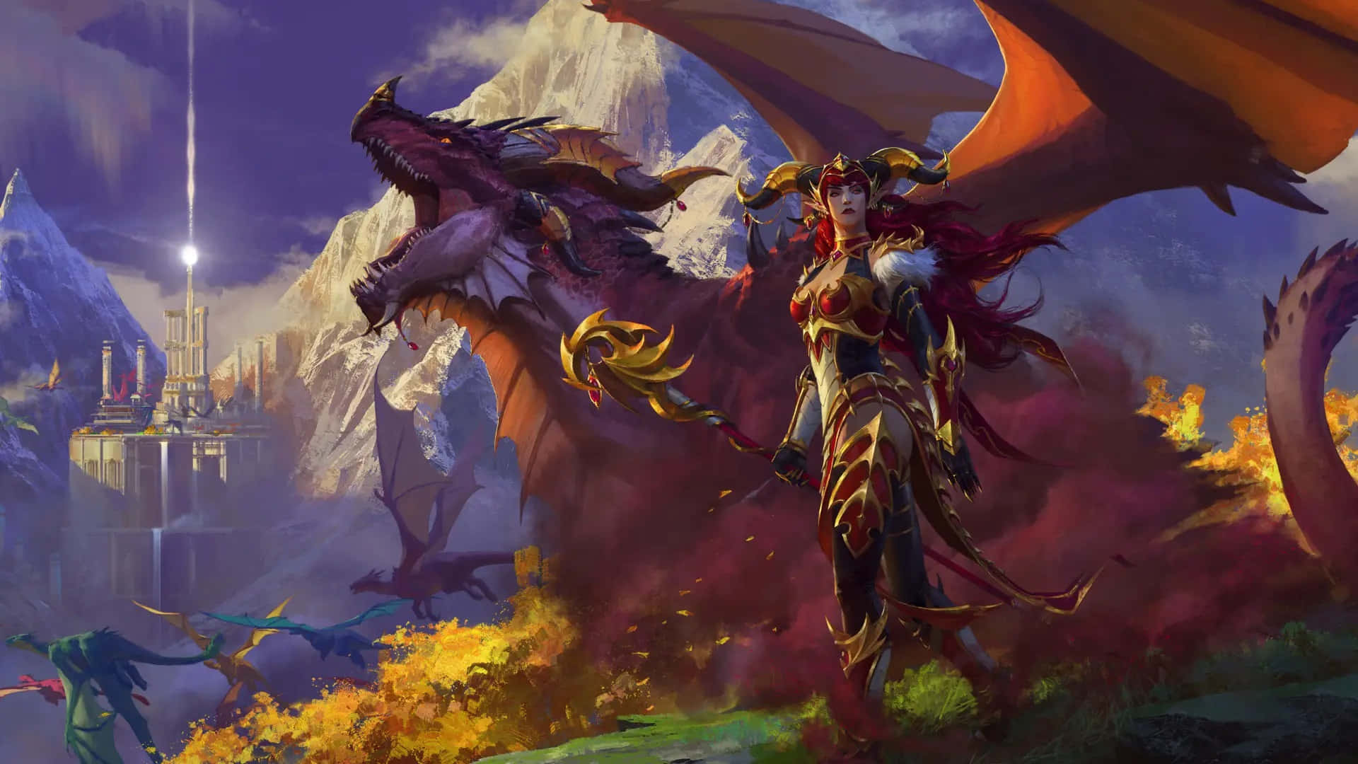 Epic Battle between World of Warcraft Races Wallpaper