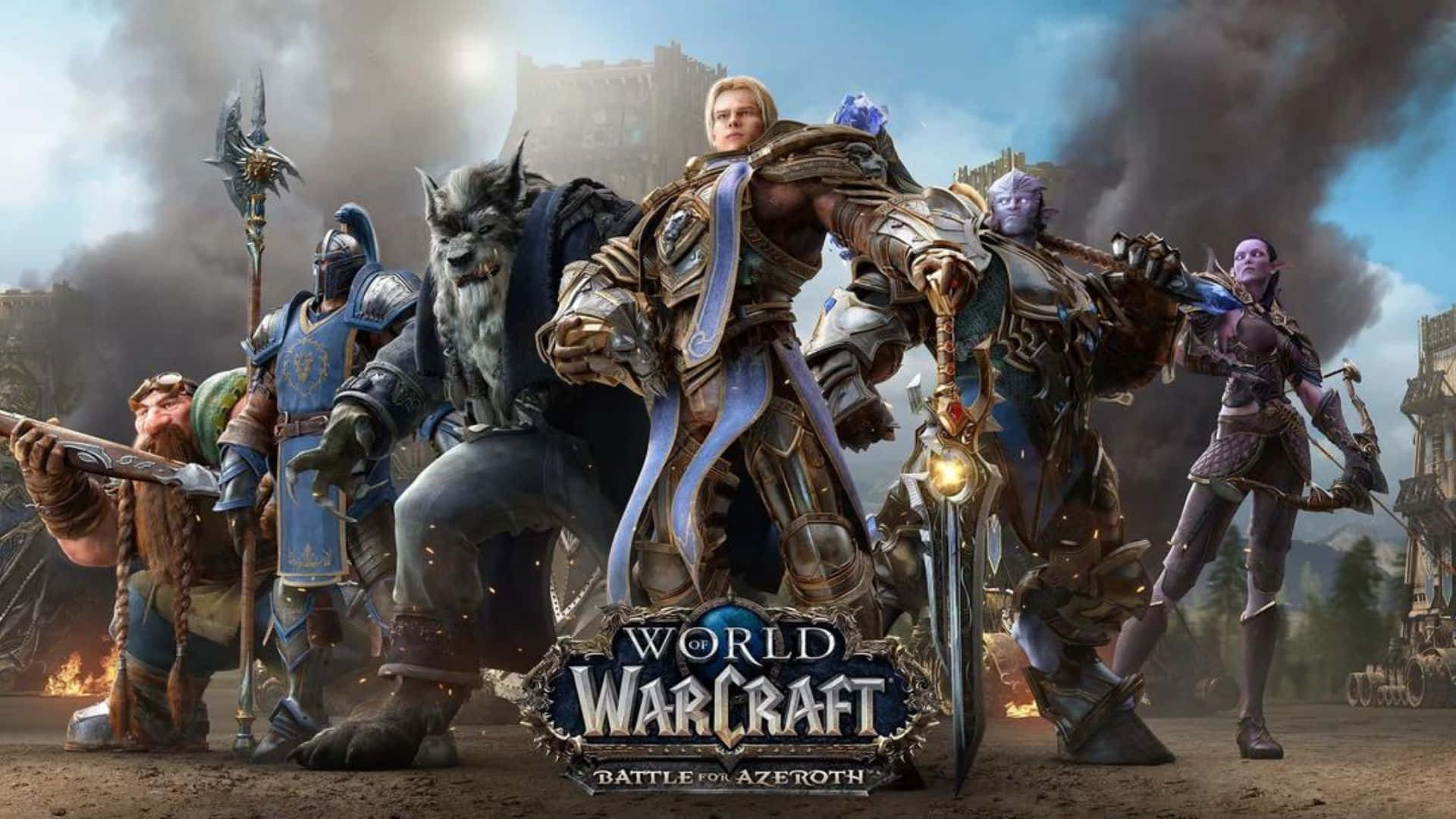 Epic World of Warcraft Races Battle Wallpaper