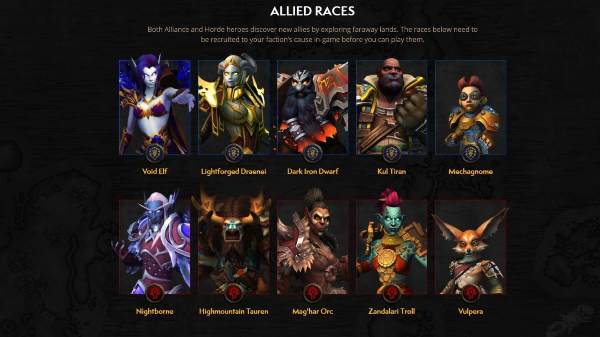 The Fierce Races of World of Warcraft Wallpaper