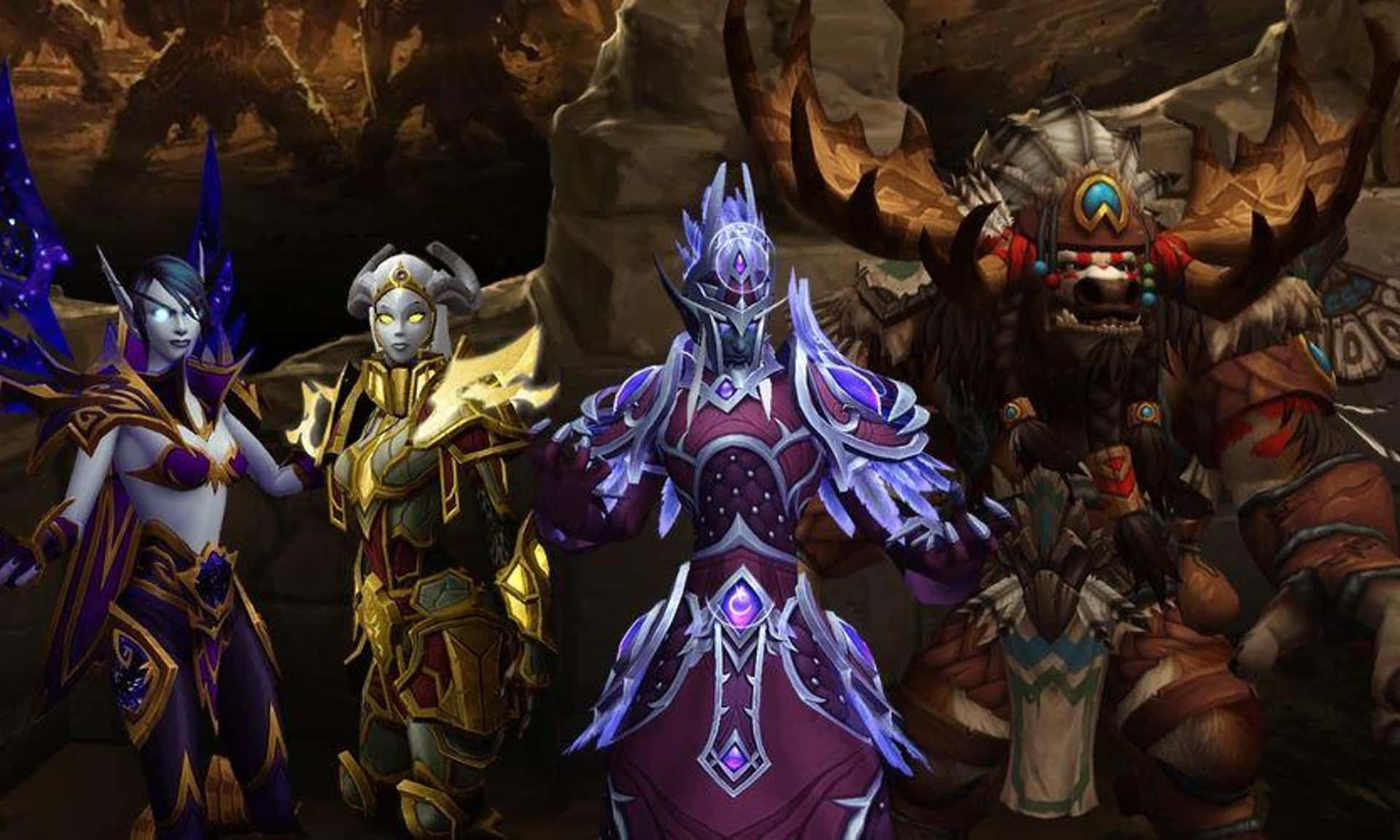 Unavariada Selección De Razas De World Of Warcraft Fondo de pantalla