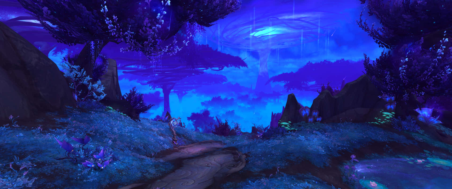 Udforsk skyggelandene i World of Warcraft Wallpaper