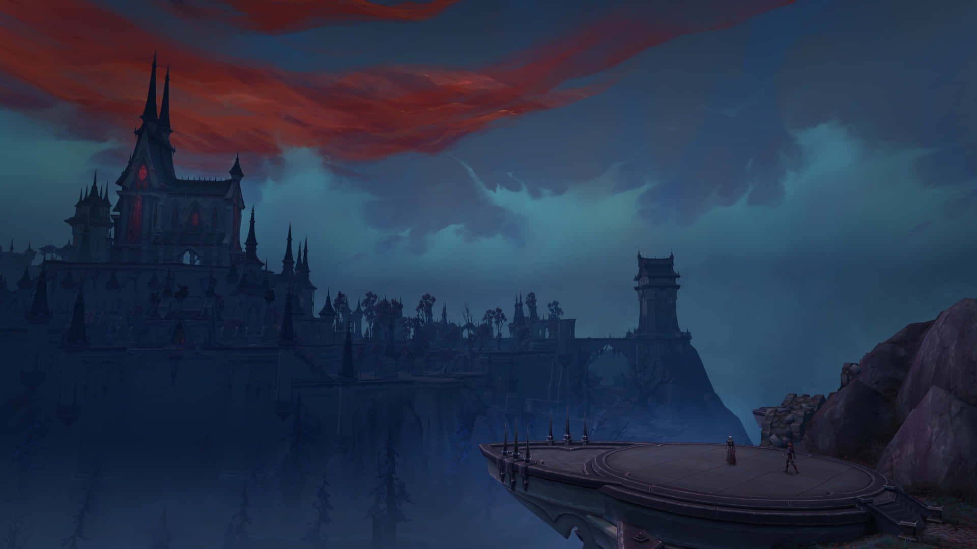 Udforsk de uendelige muligheder i Skyggelandene i World of Warcraft. Wallpaper