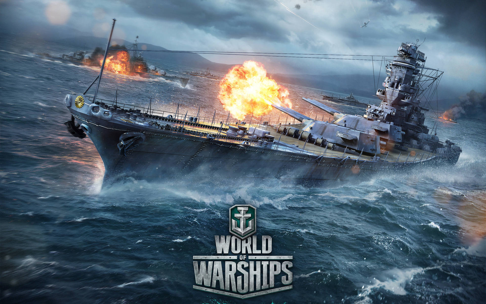 Verdens Krigsskibe Plakat Tapet: Tag på en rejse til et episk eventyr med et Verdens Krigsskibe plakat tapet. Wallpaper