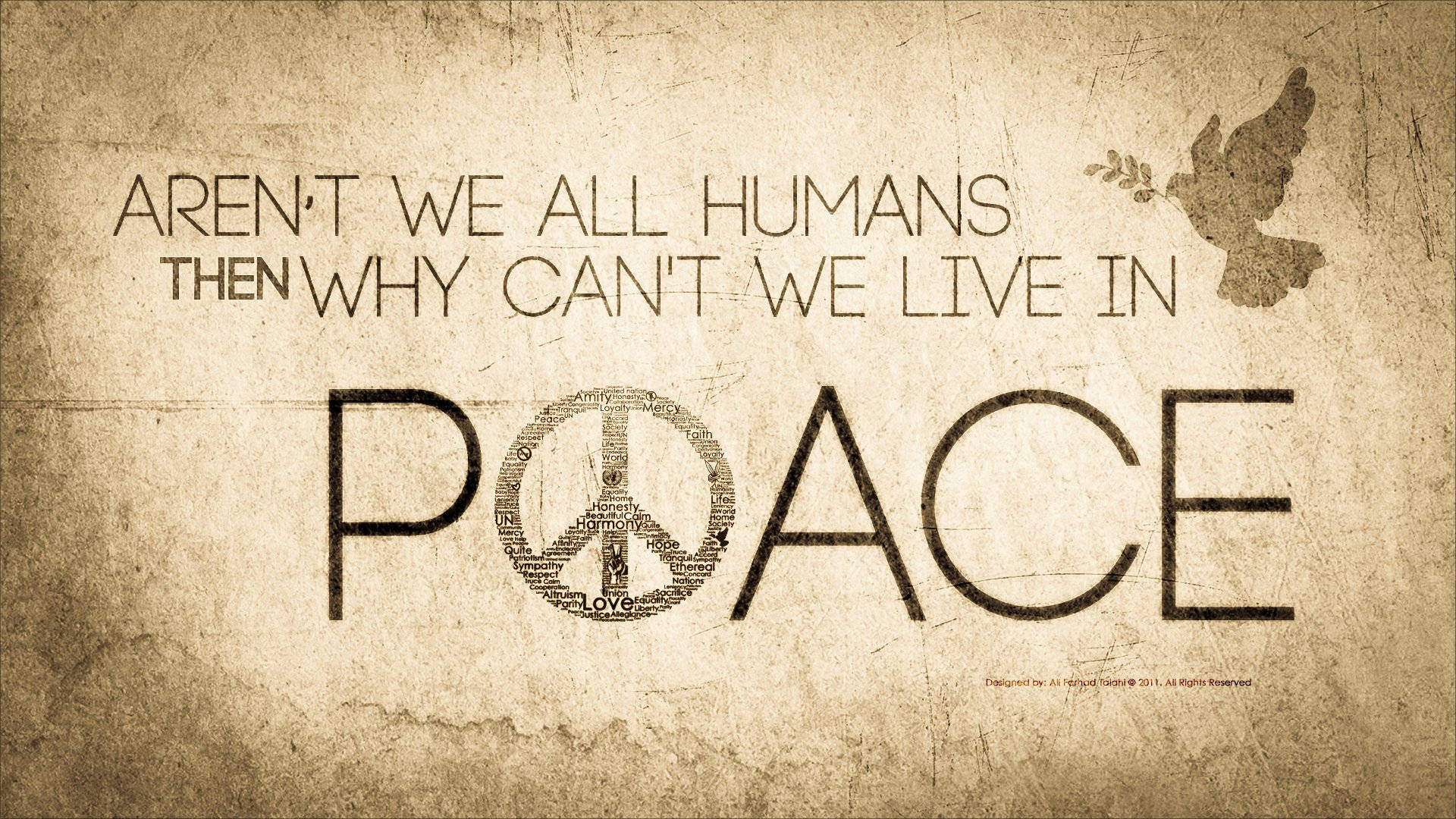 World Peace Quotes On Old Paper Wallpaper