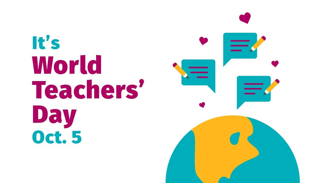 World Teachers Day Celebration Graphic Wallpaper