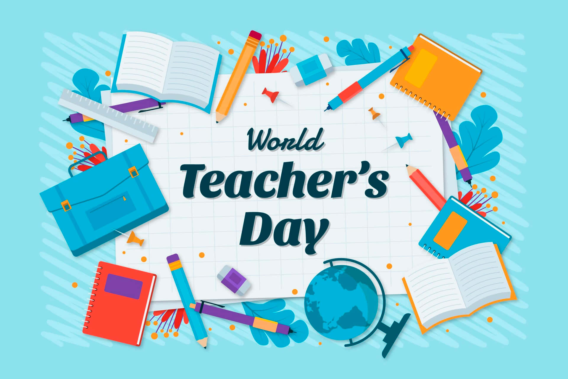 World Teachers Day Celebration Illustration Wallpaper