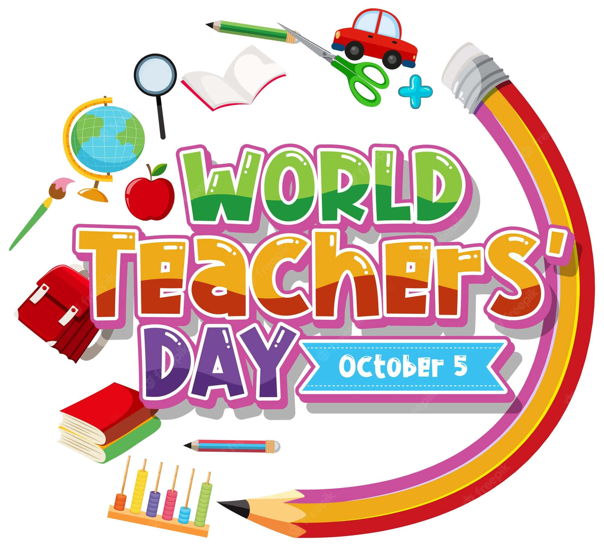 World Teachers Day Celebration Illustration Wallpaper