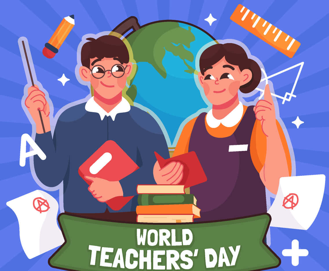 World Teachers Day Celebration Illustration Wallpaper