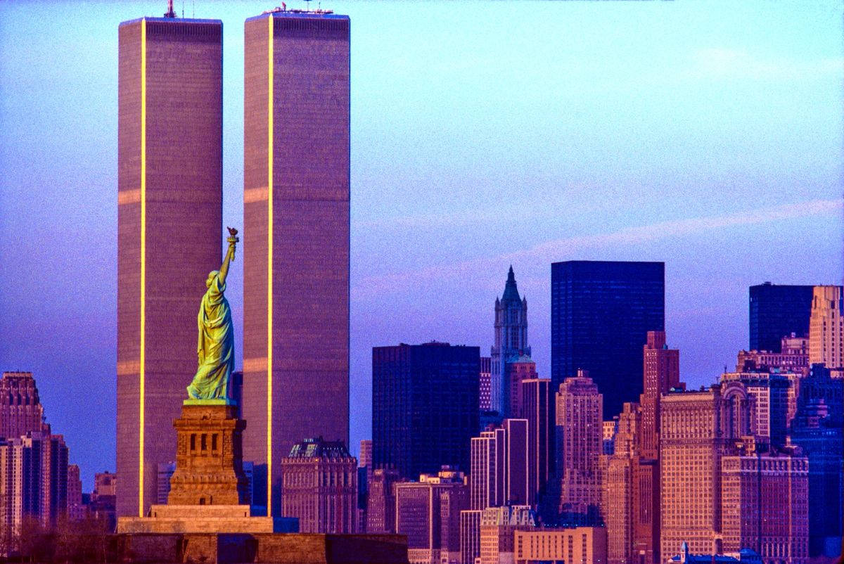 World Trade Center In Purple Wallpaper