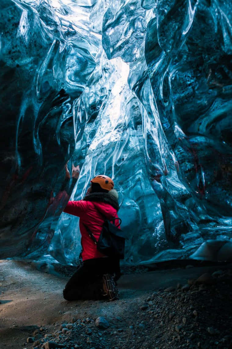 Rejs verden omkring i Vatnajokull Gletsjeren Wallpaper