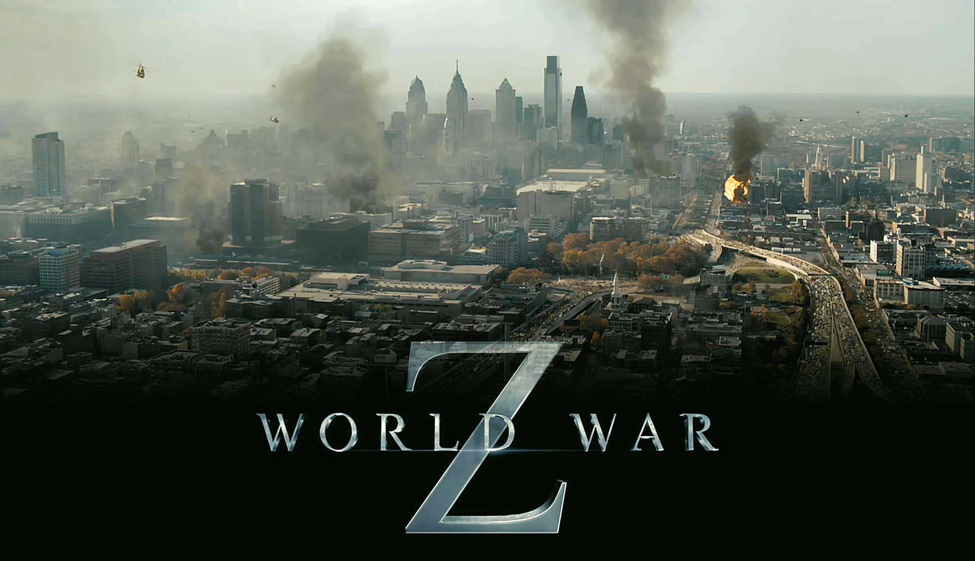 World War Z Poster With Smoke Coming Out Of The City