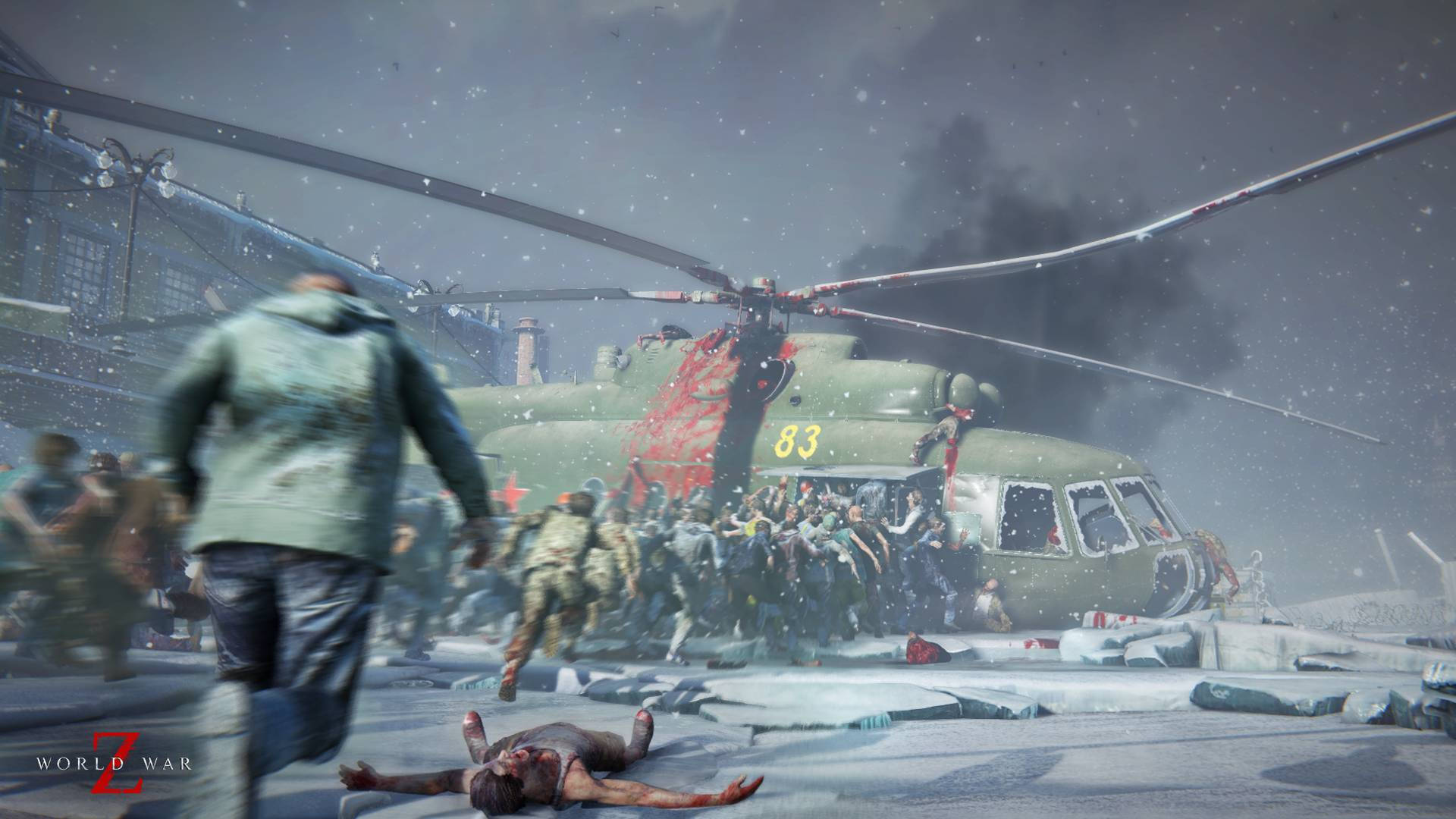 World War Z Helicopter Aftermath Wallpaper