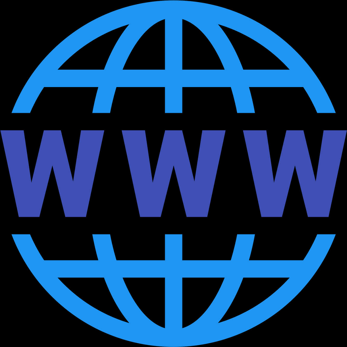 World Wide Web Icon Blue PNG