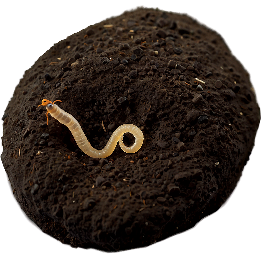 Worm In Soil Profile Png 05242024 PNG
