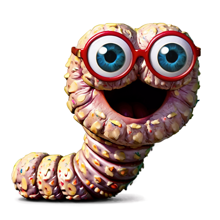 Worm With Glasses Png 48 PNG