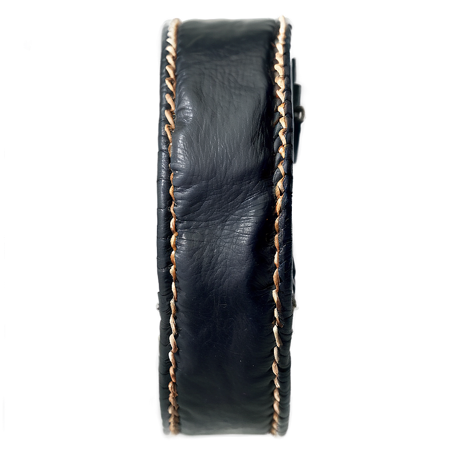 Worn Black Leather Png 06252024 PNG
