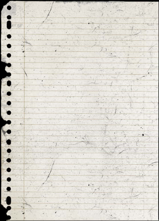 Worn Notebook Paper Texture PNG