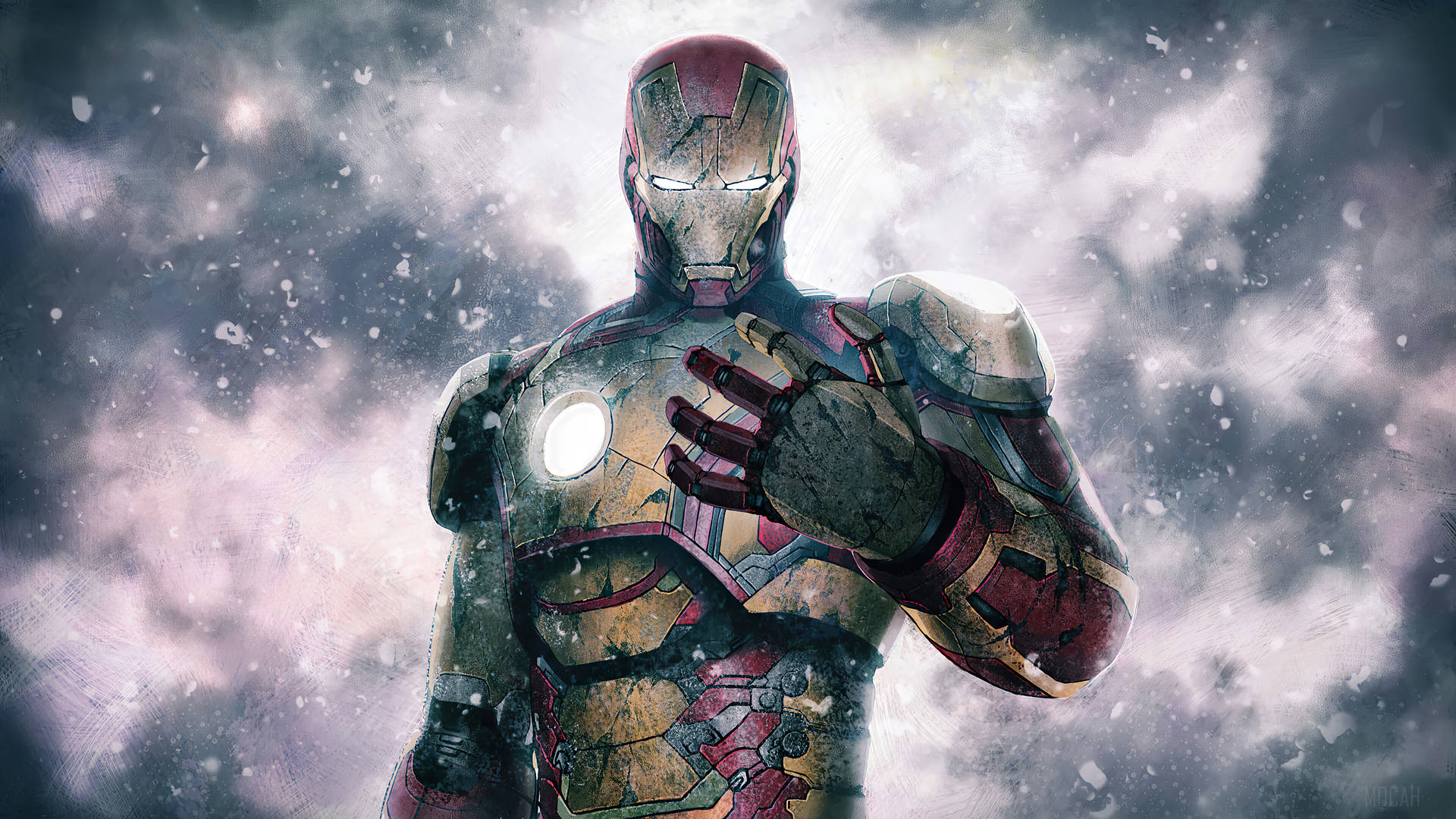 Superhéroedesgastado Iron Man. Fondo de pantalla