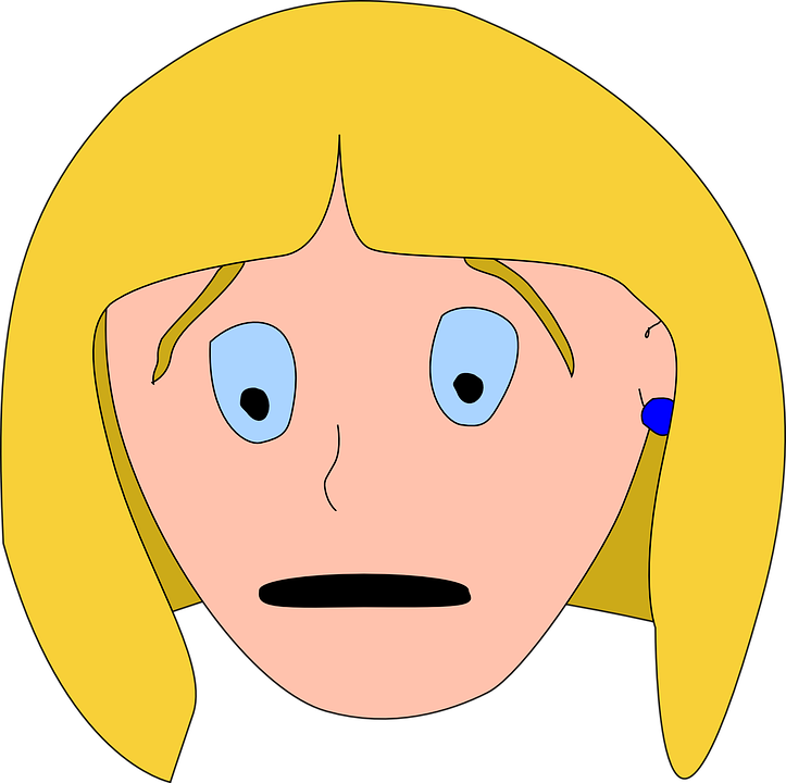 Worried Blonde Cartoon Character PNG