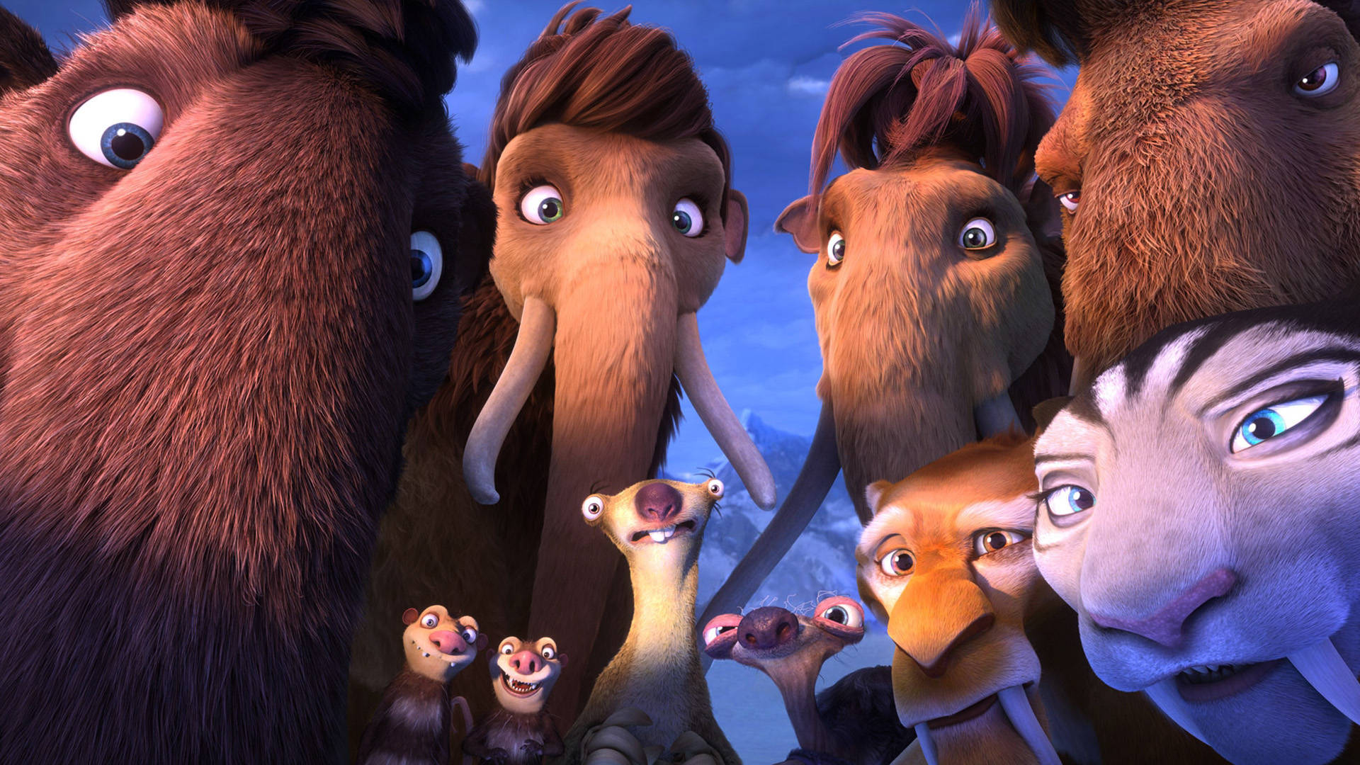 Worried Characters From Ice Age Collision Course Wallpaper