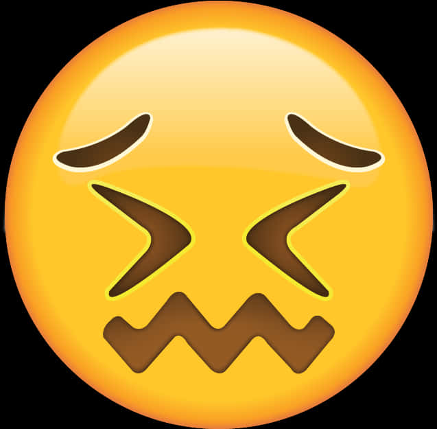 Worried Face Emoji Graphic PNG