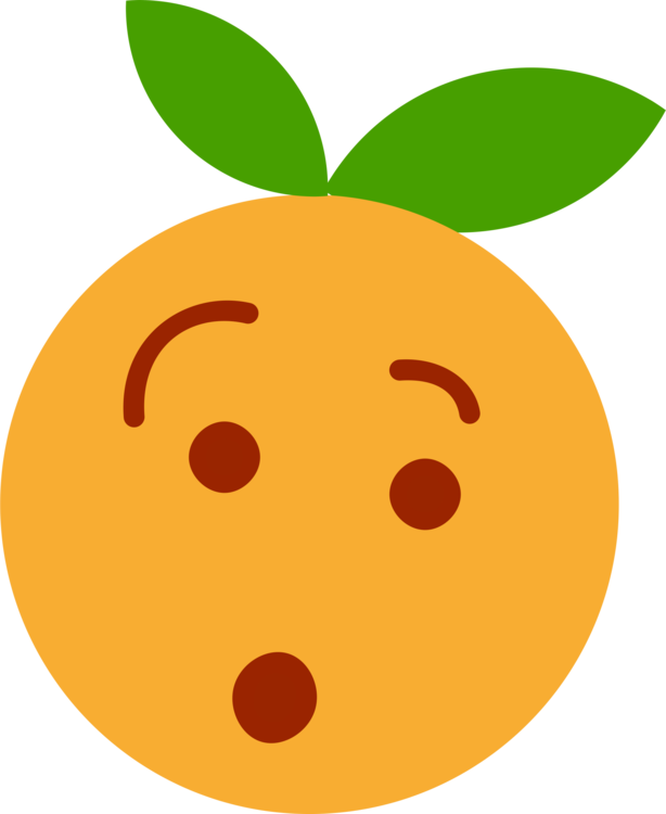 Worried Mandarin Emoji PNG