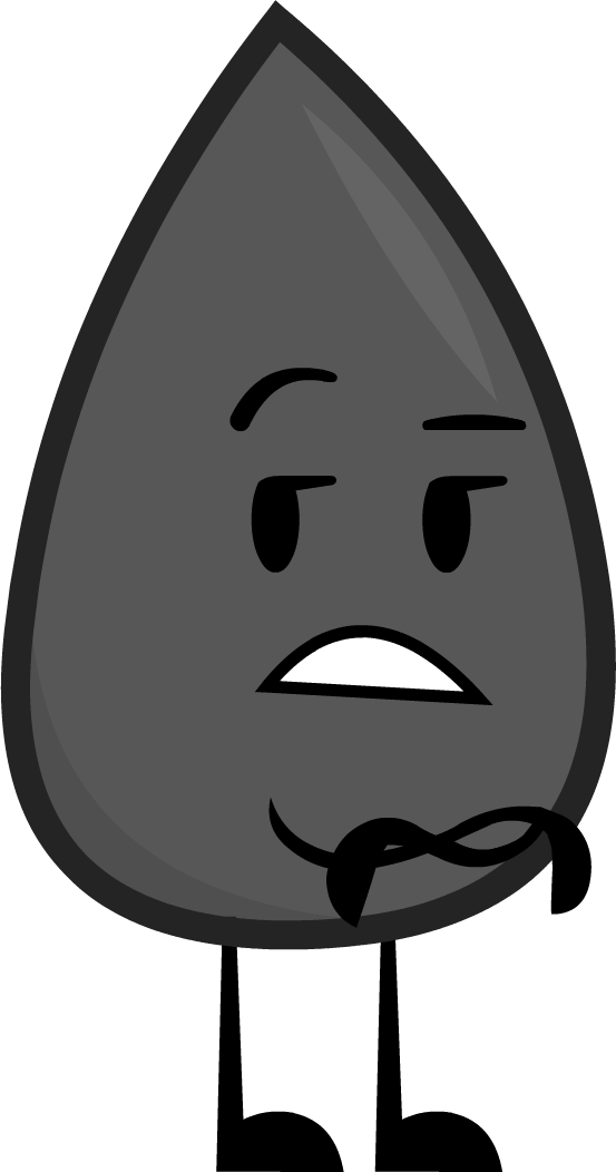 Worried Oil Drop Cartoon Character PNG