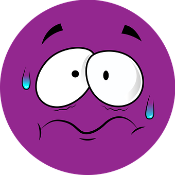 Worried Purple Face Emoji PNG