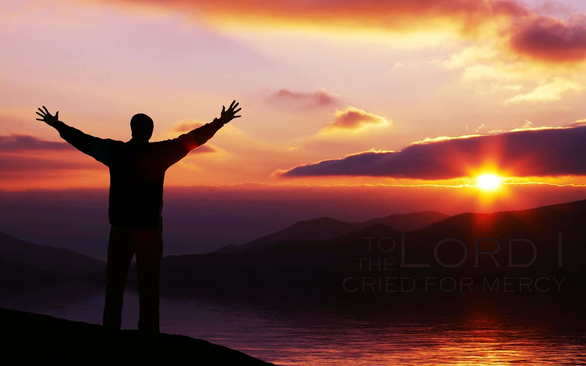 Arms Stretched Out Wide Worship Background