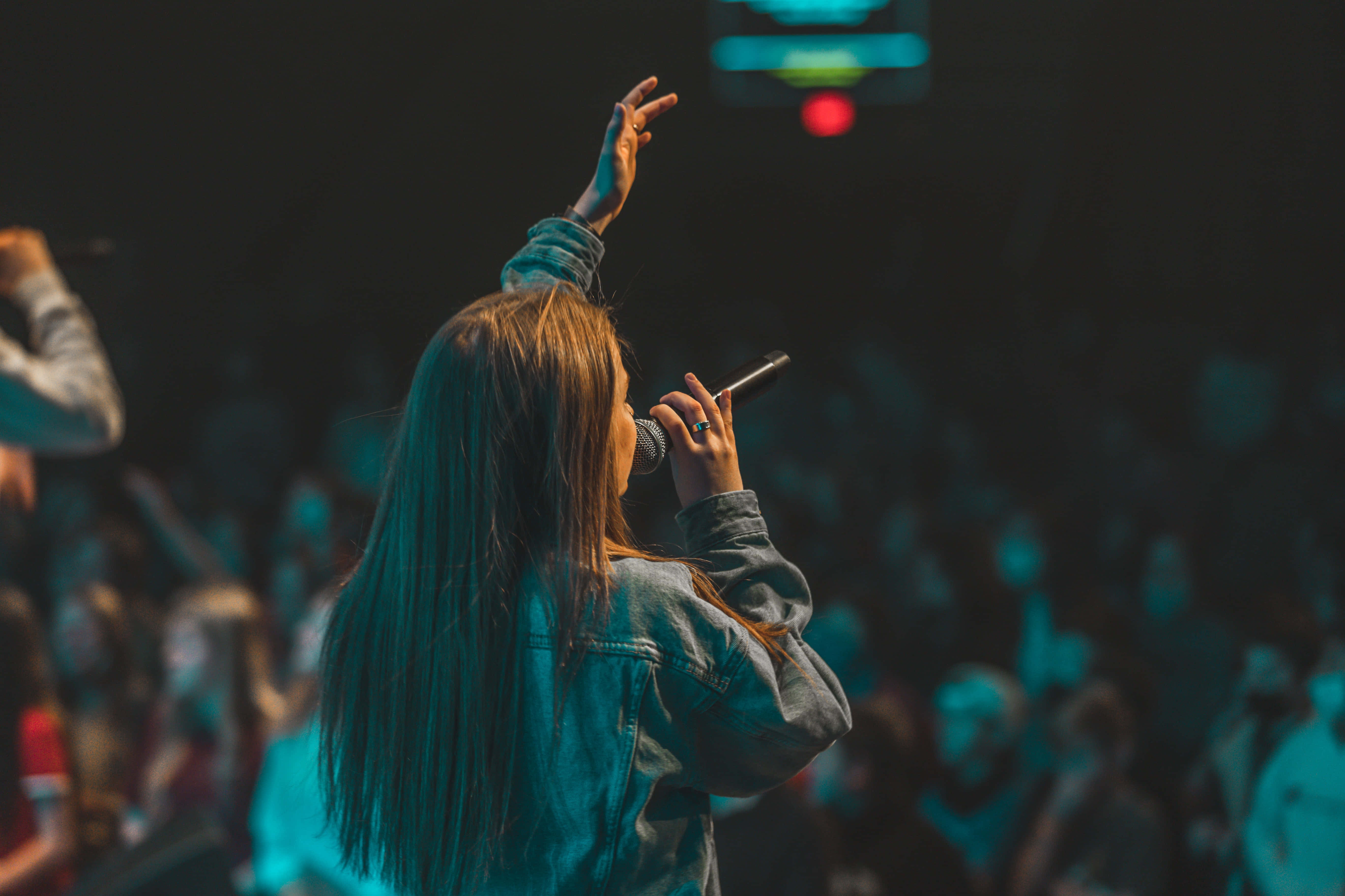 Worship Leader Guiding His Congregation Wallpaper