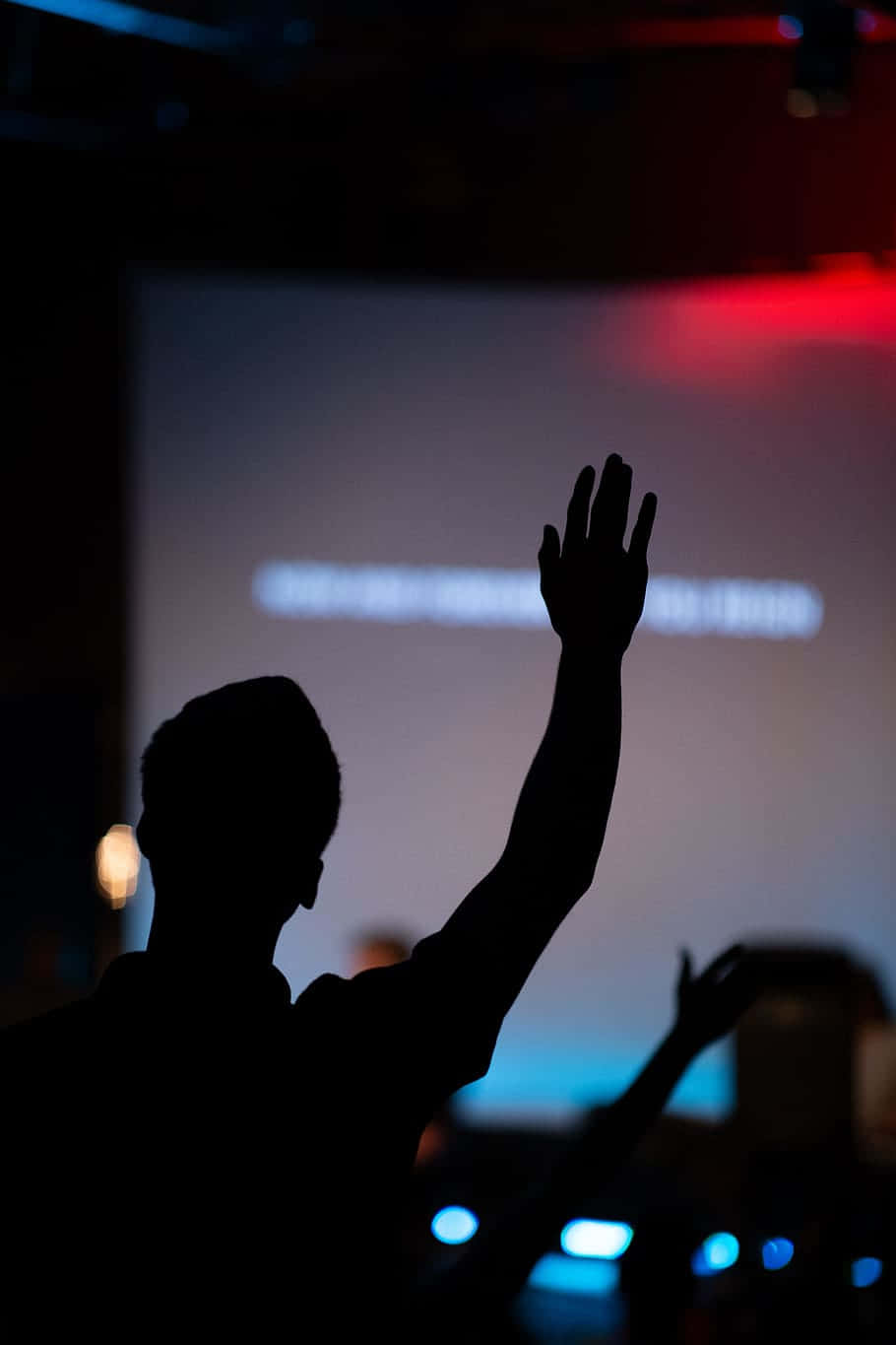 Man Worship Raised Hand Picture