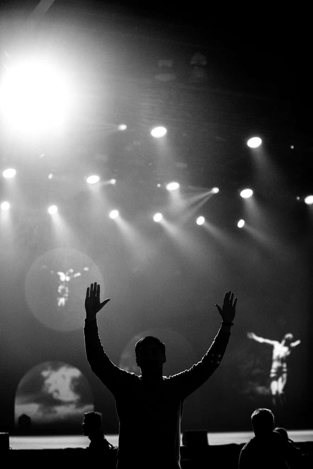 Man Worship Black And White Picture
