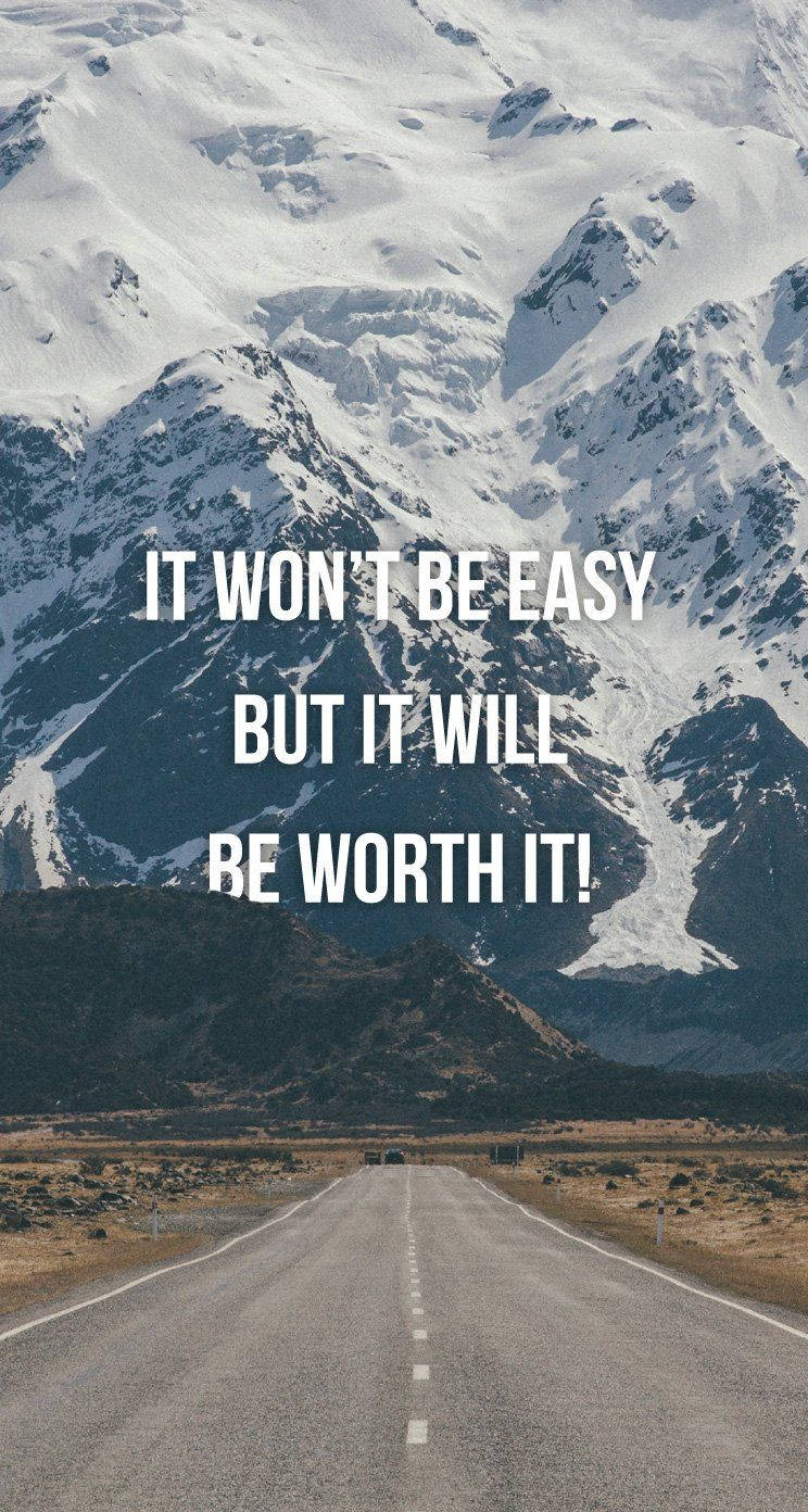Worth It Motivational Quotes Iphone Background