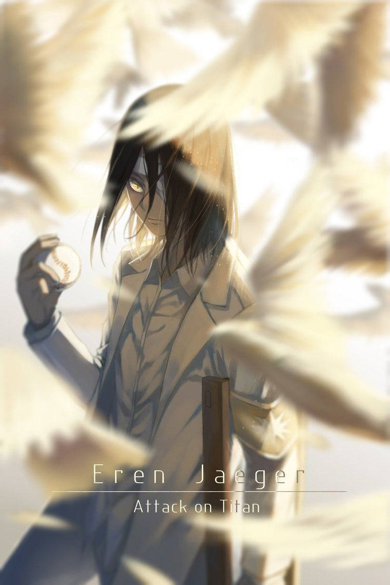 Wounded Eren Season 4 With Birds Wallpaper