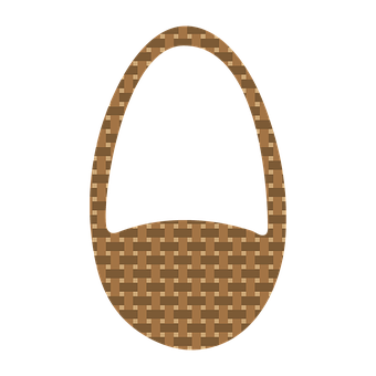 Woven Basket Easter Egg PNG