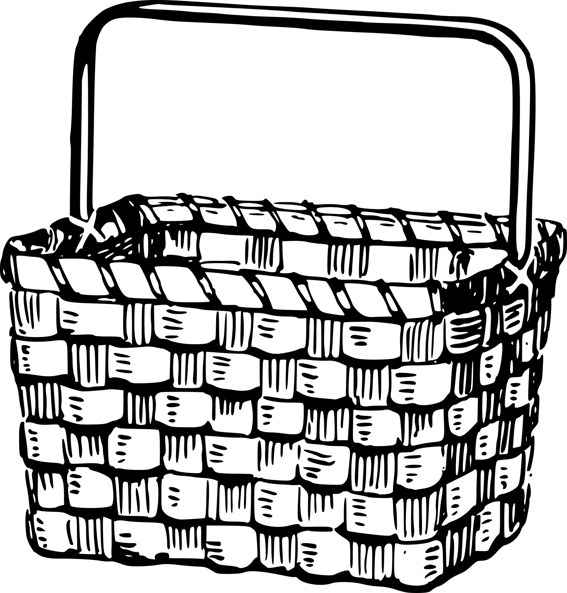 Woven Basket Illustration PNG