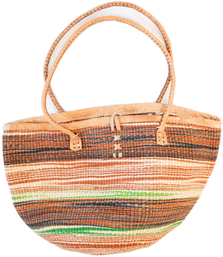 Woven Beach Bag Striped Design.png PNG