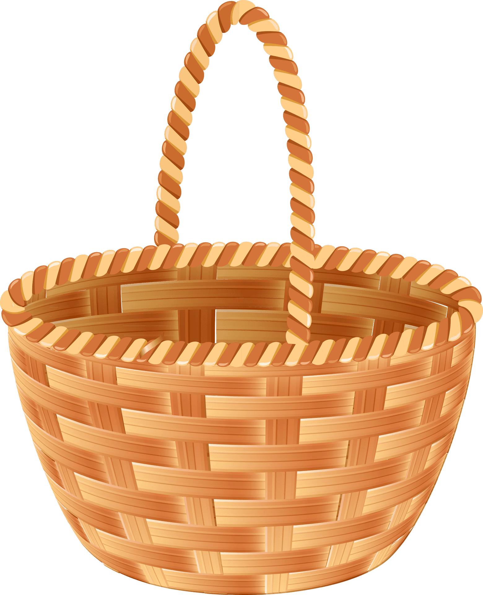 Woven Picnic Basket PNG