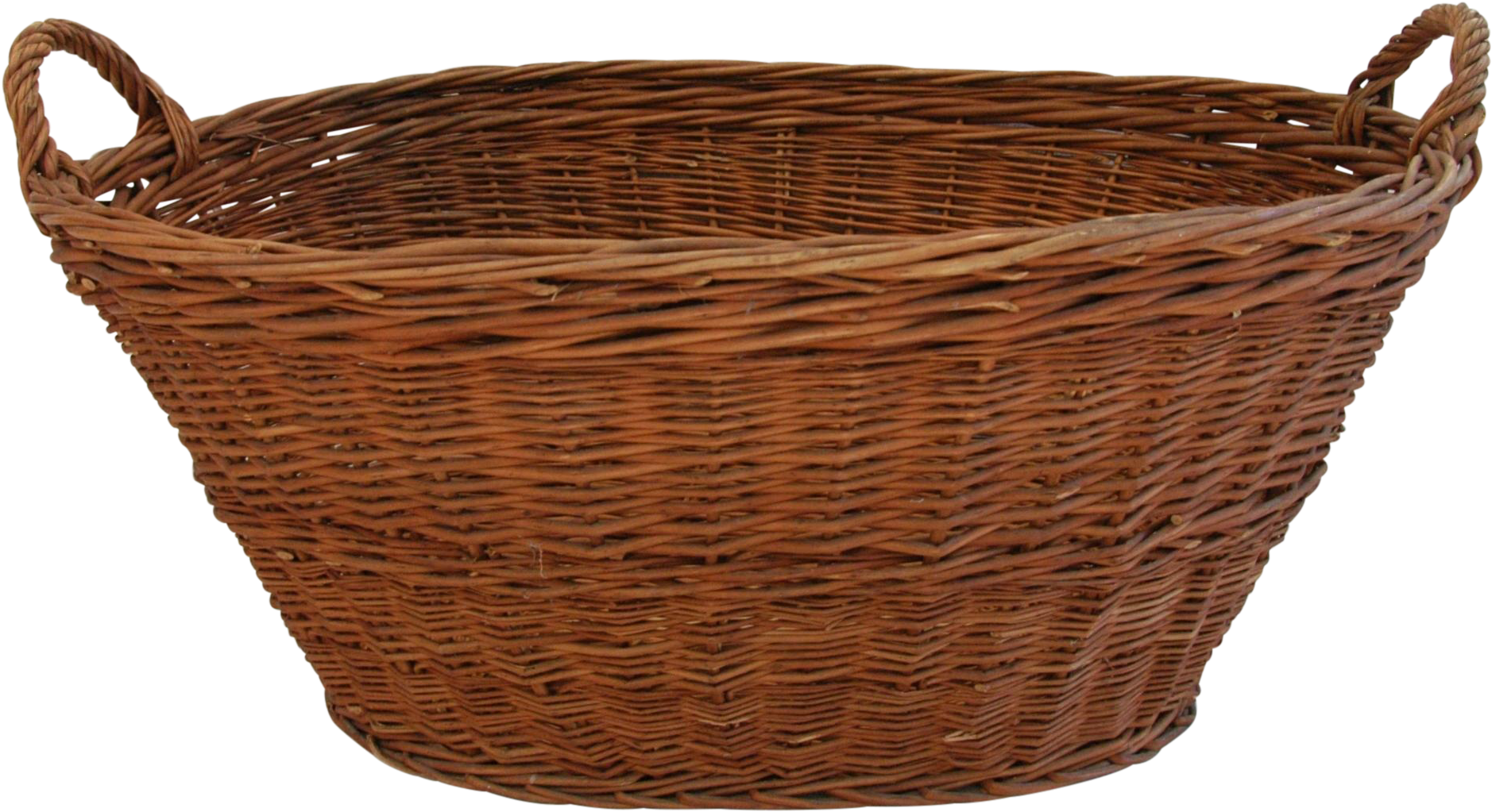 Woven Wicker Basket Isolated PNG