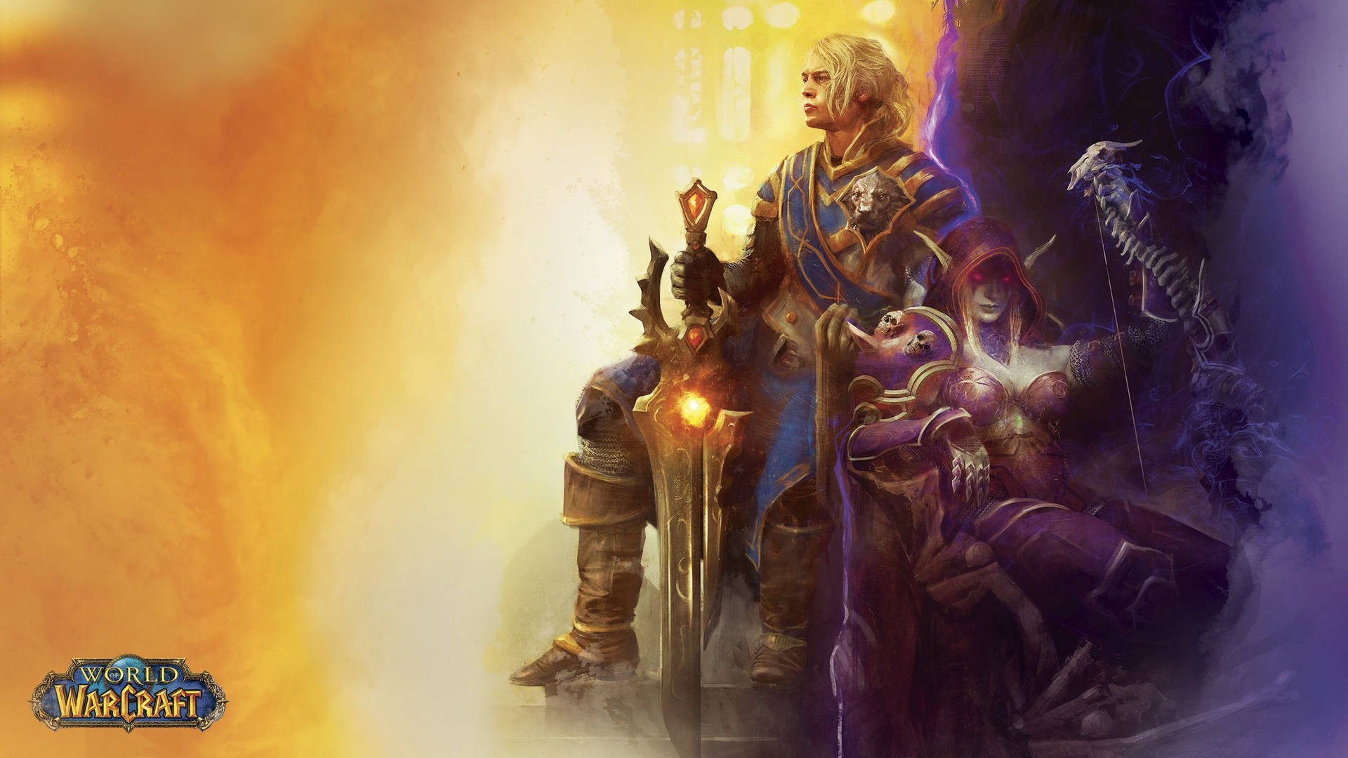 WoW Anduin And Sylvanas Aesthetic Wallpaper