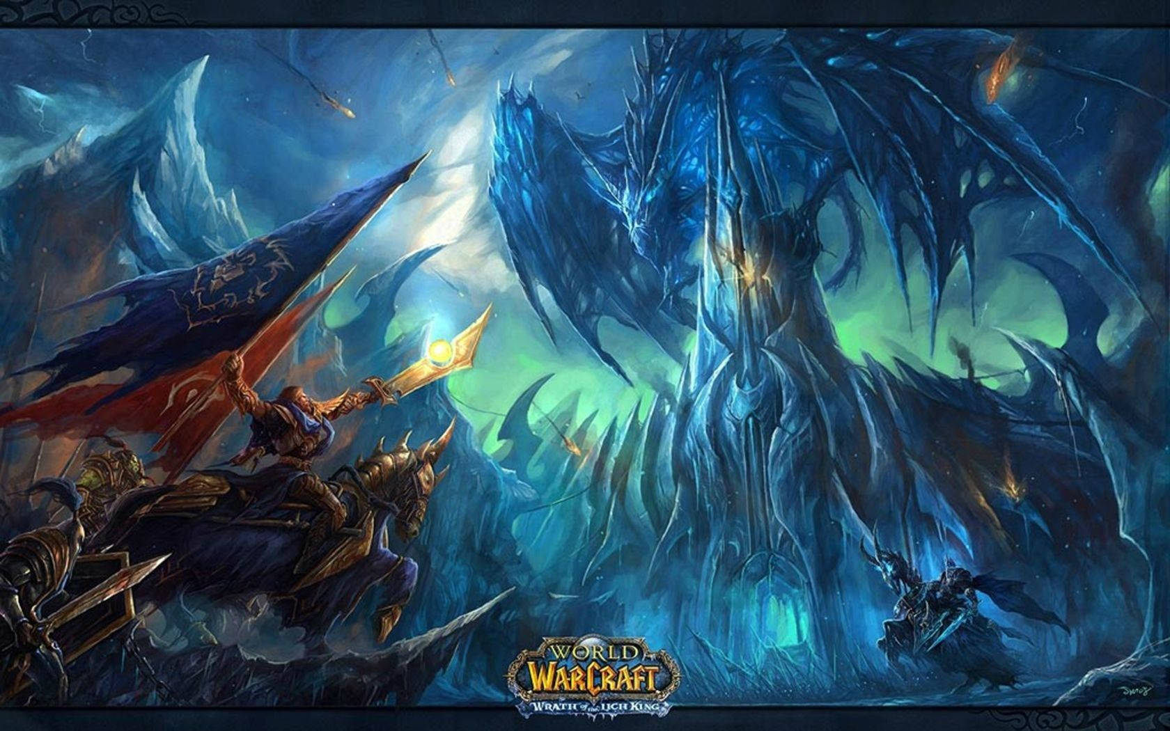Download WoW Epic Battle Lich King Wallpaper | Wallpapers.com
